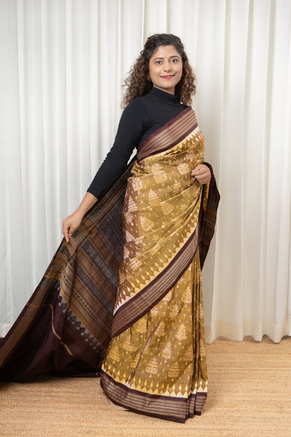Brukshya Debata Sambalpuri Pure Silk Saree
