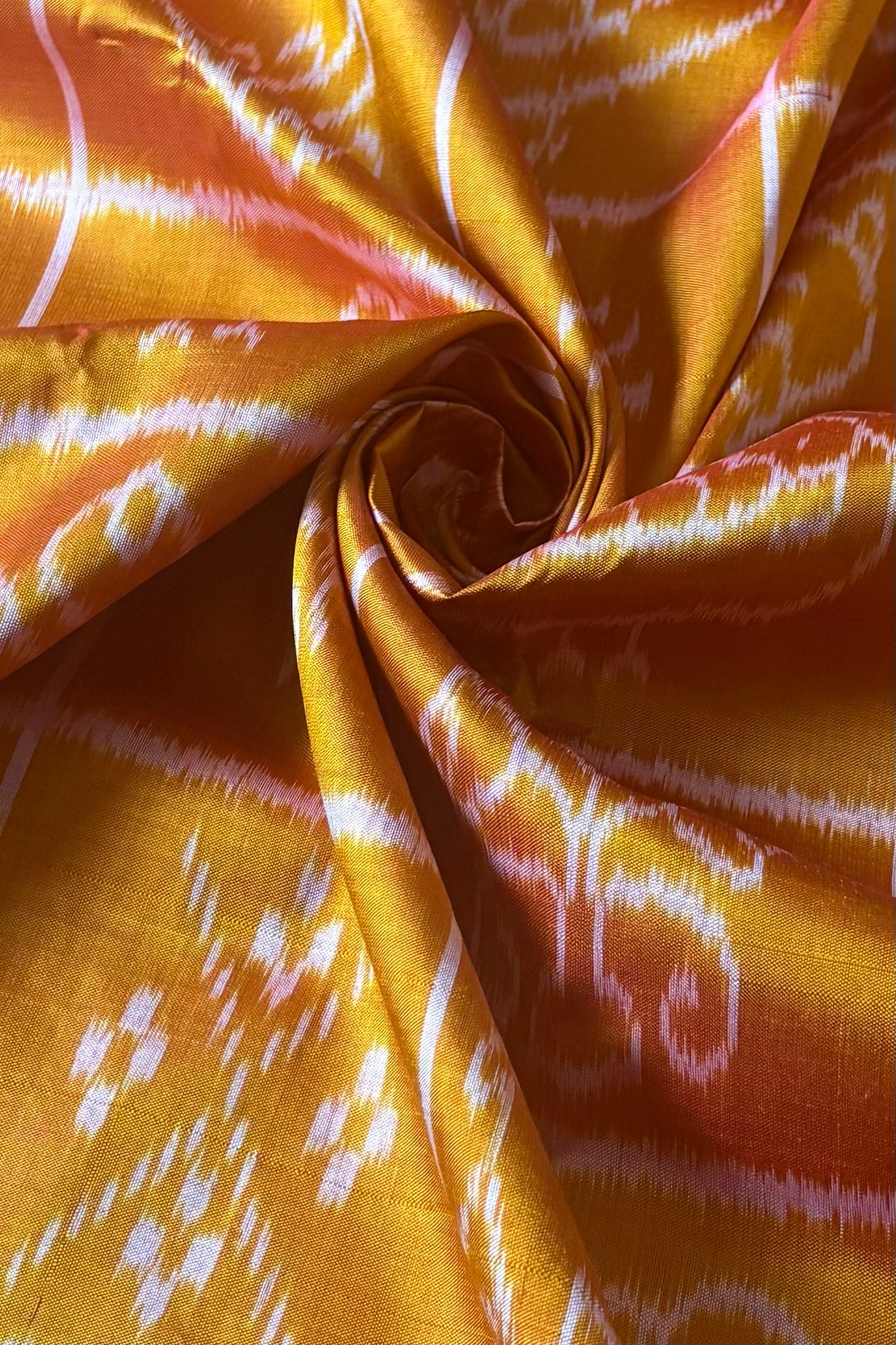 Exclusive Odisha Ikkat Nabakothi Pure Silk Saree- Dual tone Yellow