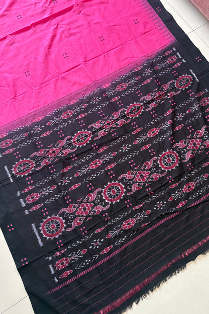 Ek Phulia Cotton Saree - Pink