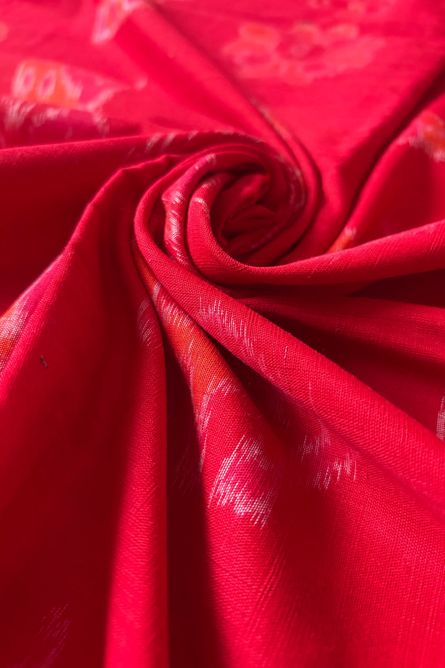 Odisha Ikkat Nabarangi Khandua Cotton Saree-Red