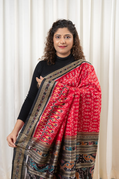 Exclusive Odisha Ikkat Pure Silk Saree-Red