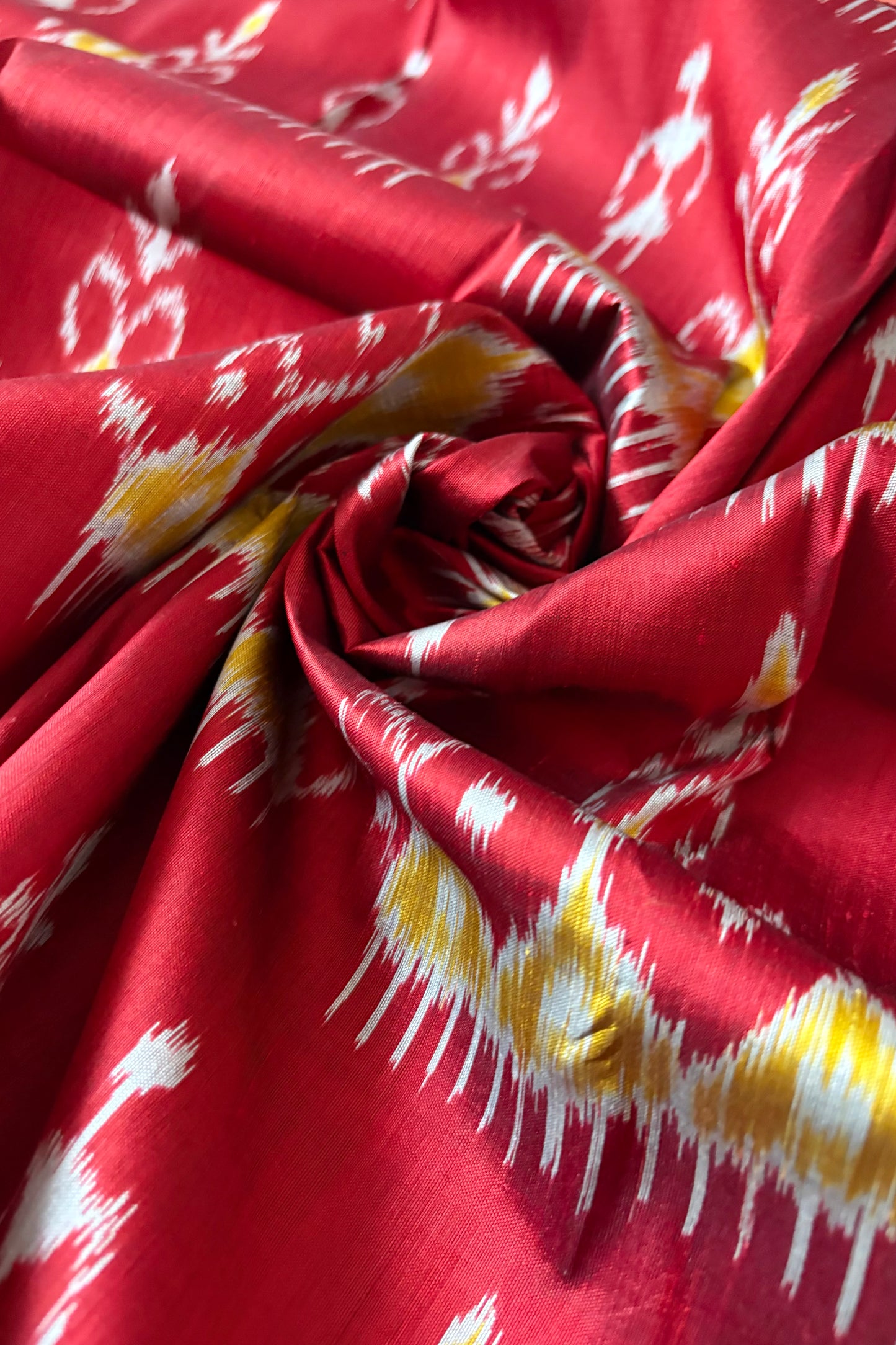 Exclusive Odisha Ikkat Pure Silk Saree- Deep Red