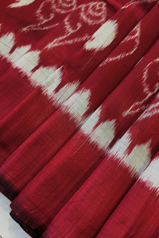 Exclusive Odisha Ikkat Pure Silk Saree- Maroon