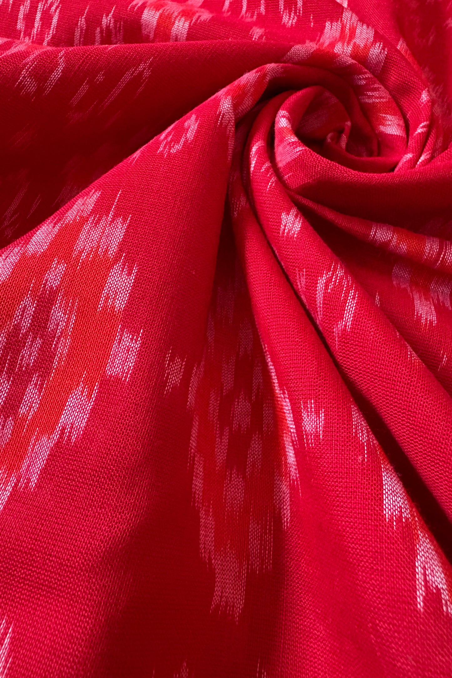Odisha Ikkat Khandua Cotton Saree-Red