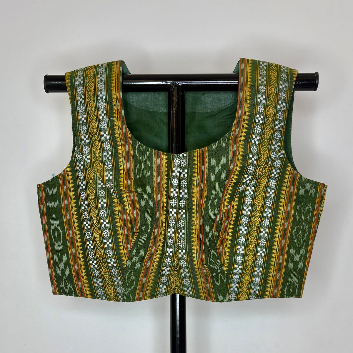 Odisha Ikkat Cotton Sleeveless Blouse