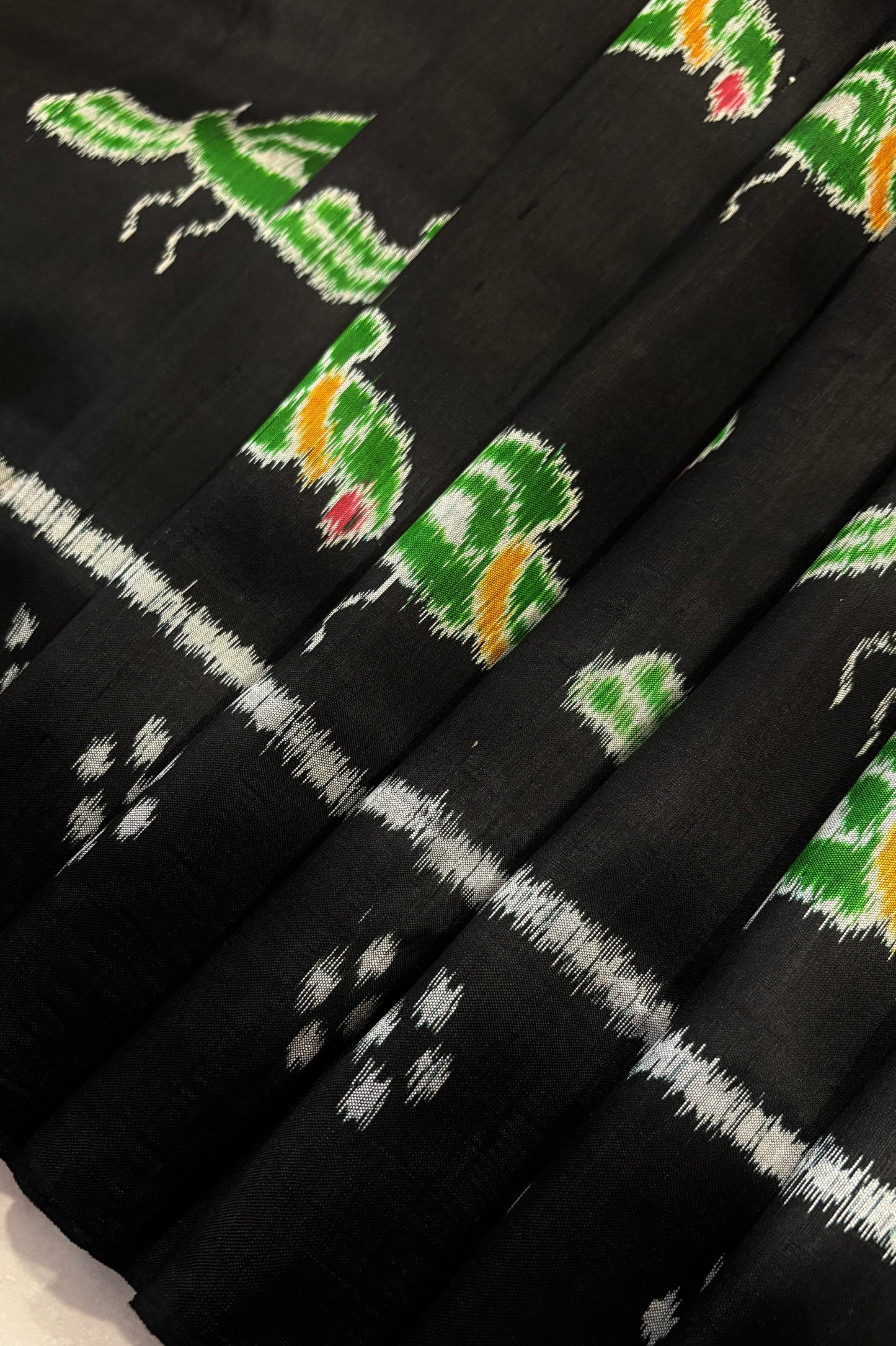 Exclusive Odisha Ikkat Pure Silk Saree- Black