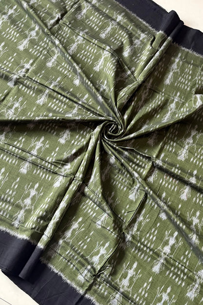 Exclusive Odisha Ikkat Cotton Saree - Henna Green