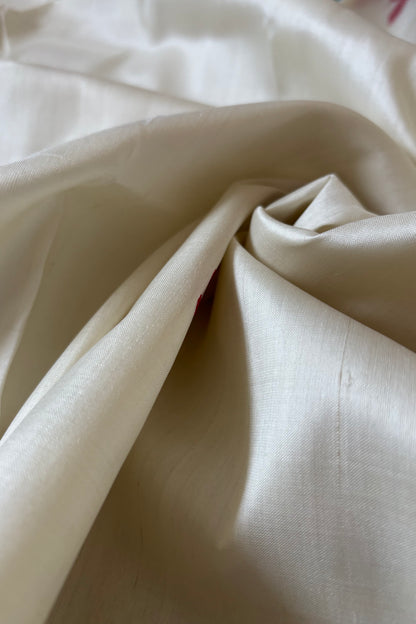 Odisha Ikkat Double Border Khandua Silk Saree - Off White