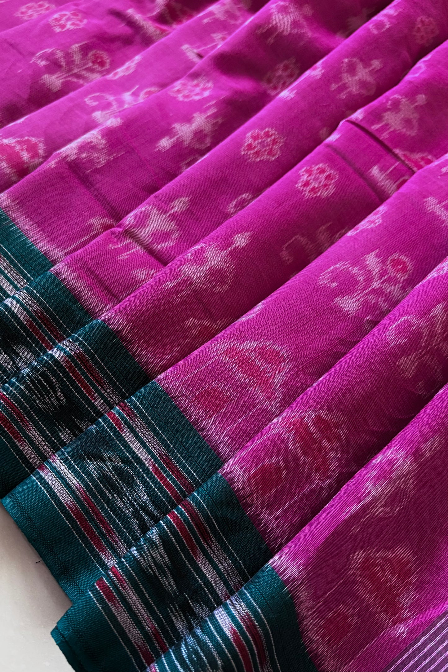Odisha Ikkat Khandua Cotton Saree- Mauve Pink