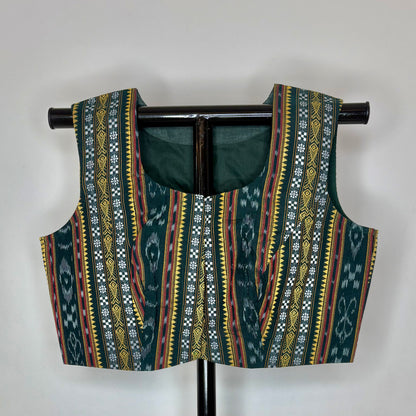 Odisha Ikkat Cotton Sleeveless Blouse