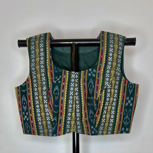 Odisha Ikkat Cotton Sleeveless Blouse
