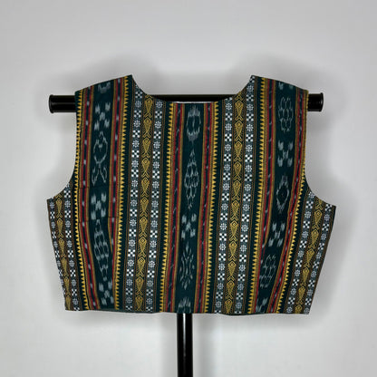 Odisha Ikkat Cotton Sleeveless Blouse