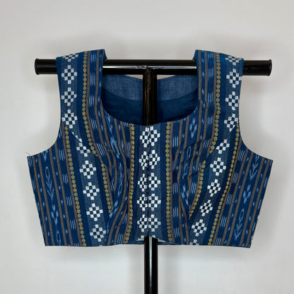 Odisha Ikkat Cotton Sleeveless Blouse