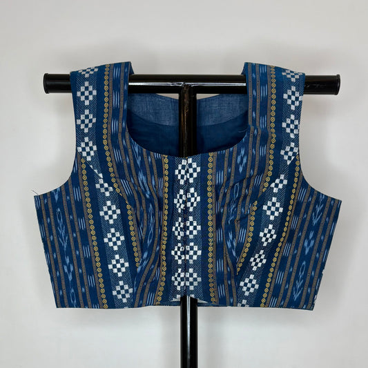 Odisha Ikkat Cotton Sleeveless Blouse