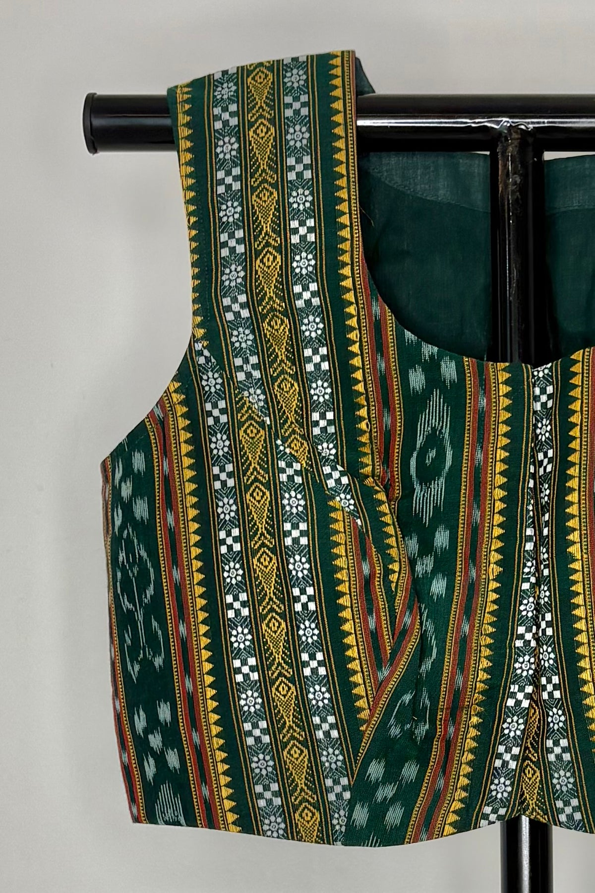 Odisha Ikkat Cotton Sleeveless Blouse