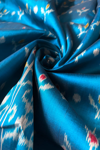 Exclusive Odisha Ikkat Khandua Silk Saree - Sky Blue