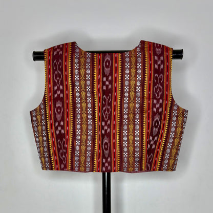 Odisha Ikkat Cotton Sleeveless Blouse