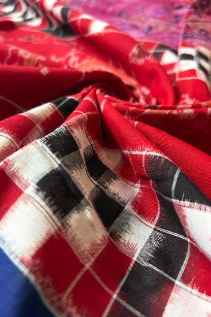 Exclusive Curvilinear Sambalpuri Ikkat Pure Cotton Saree