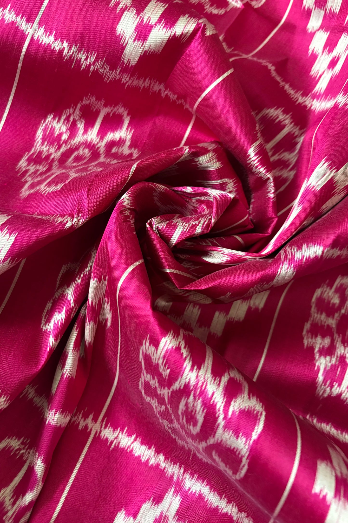 Exclusive Odisha Ikkat Nuapatna Silk Saree - Rani Pink