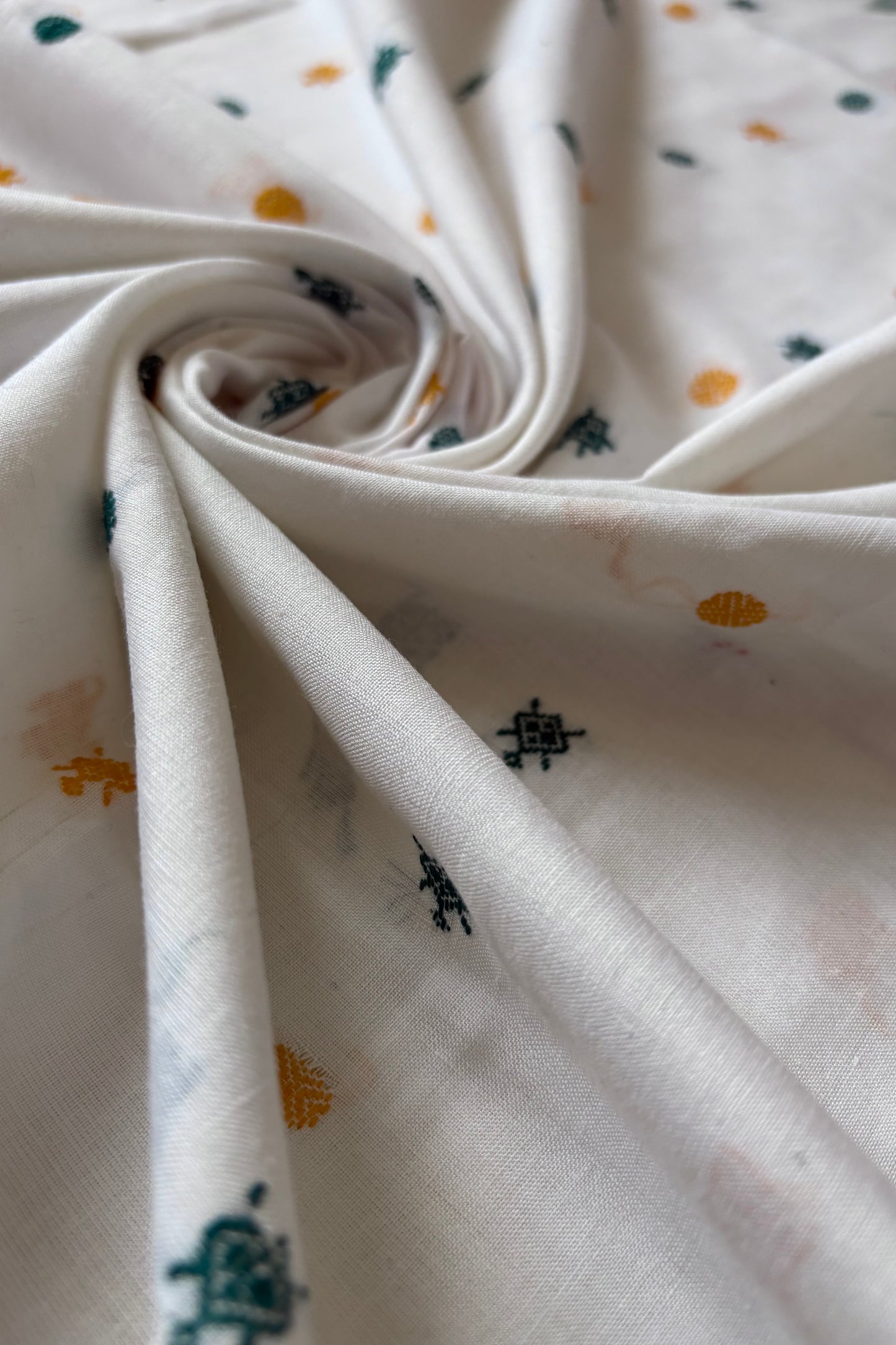 Exclusive  Khandua Cotton Saree - White & Green