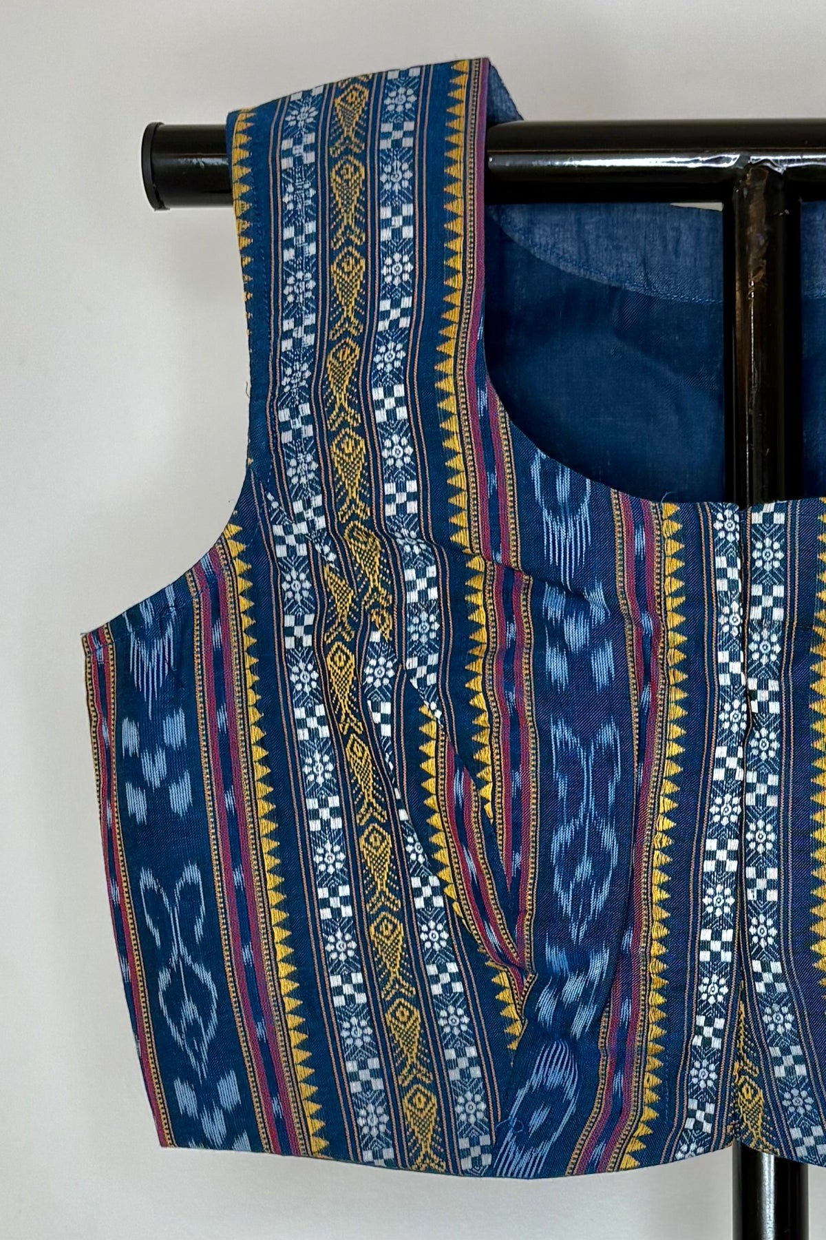 Odisha Ikkat Cotton Sleeveless Blouse