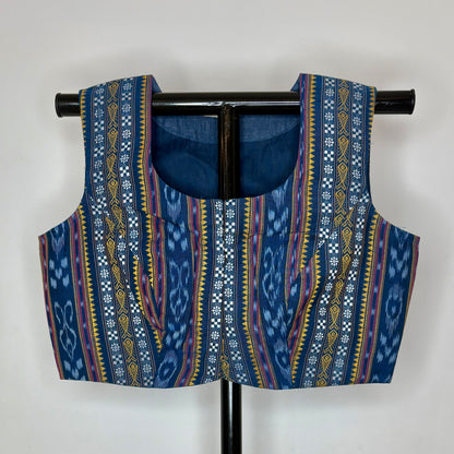 Odisha Ikkat Cotton Sleeveless Blouse