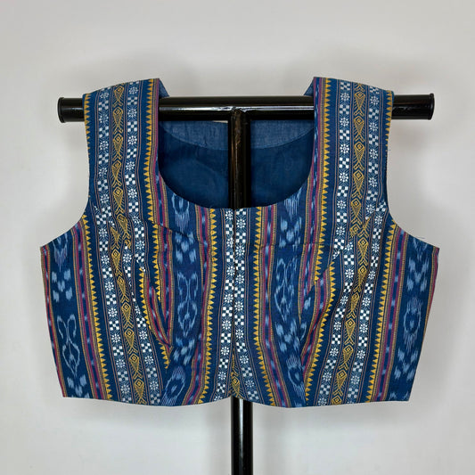 Odisha Ikkat Cotton Sleeveless Blouse