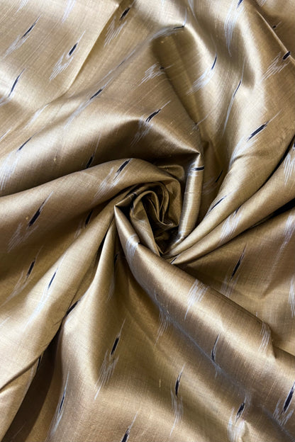 Odisha Ikkat Khandua Pure Silk Saree- Mayura Chandrika - Brushed Beige