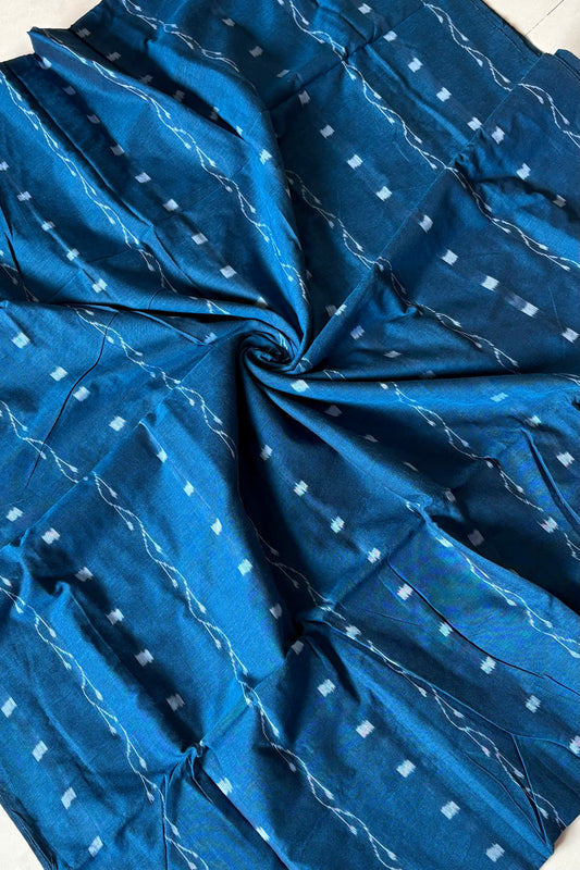 Pure Cotton Odisha Handloom Blouse Piece- Blue