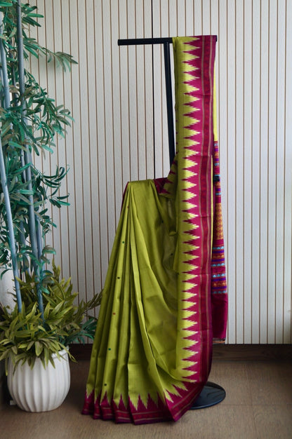 Exclusive Dongria Pure Silk Saree- Green
