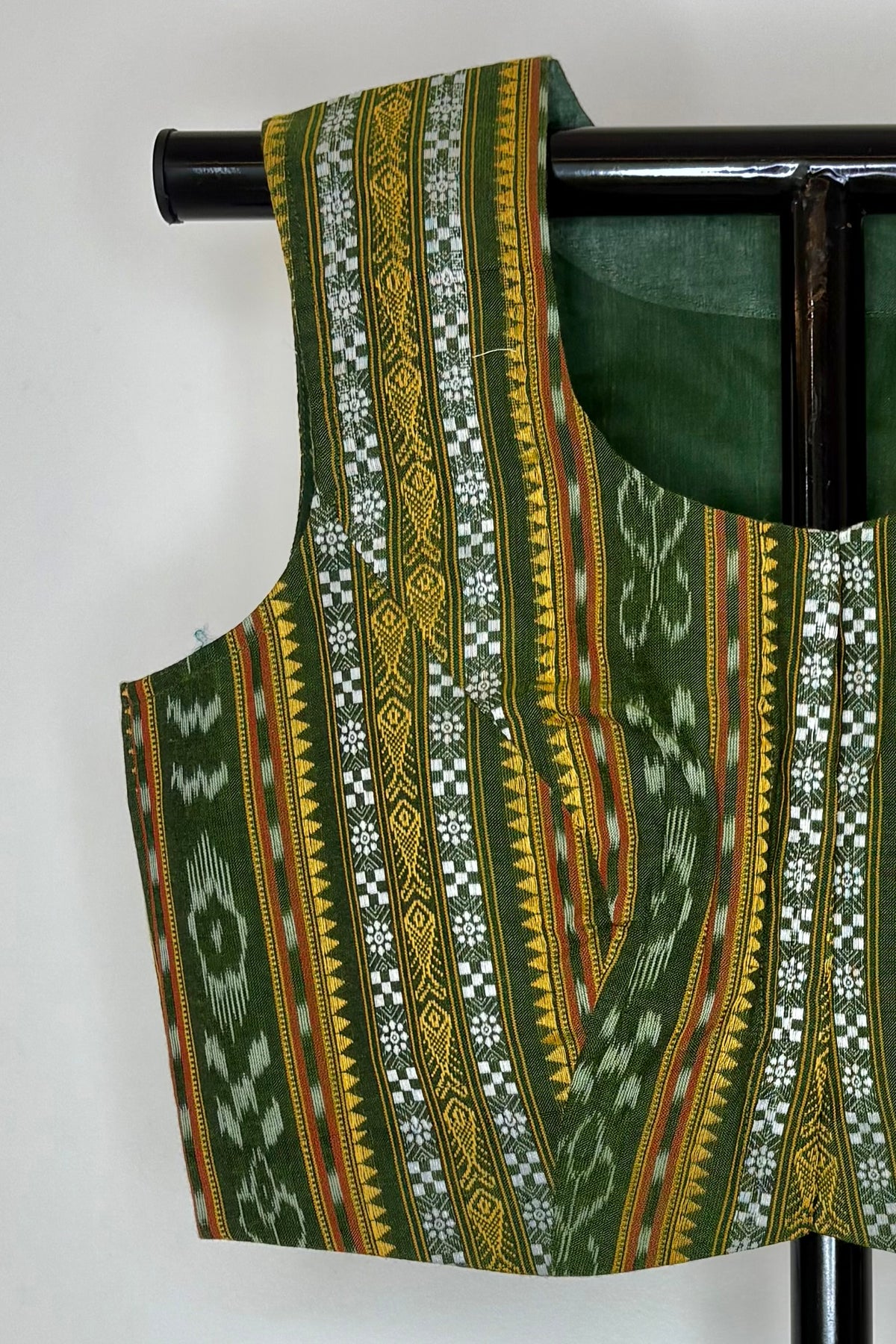 Odisha Ikkat Cotton Sleeveless Blouse