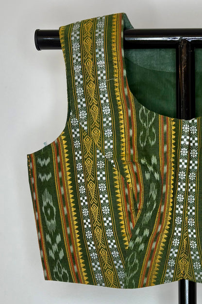 Odisha Ikkat Cotton Sleeveless Blouse