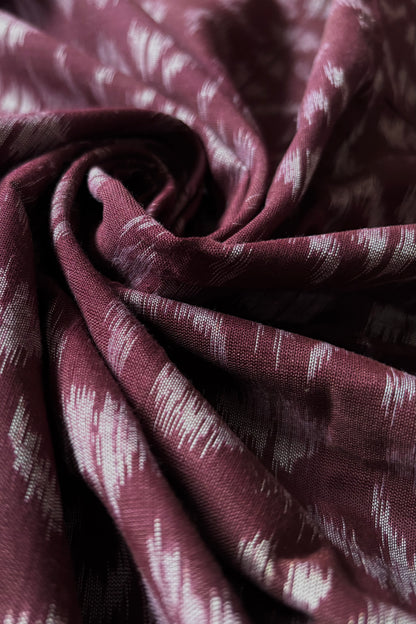 Nuapatna Ikkat Khandua Cotton Saree - Coffee