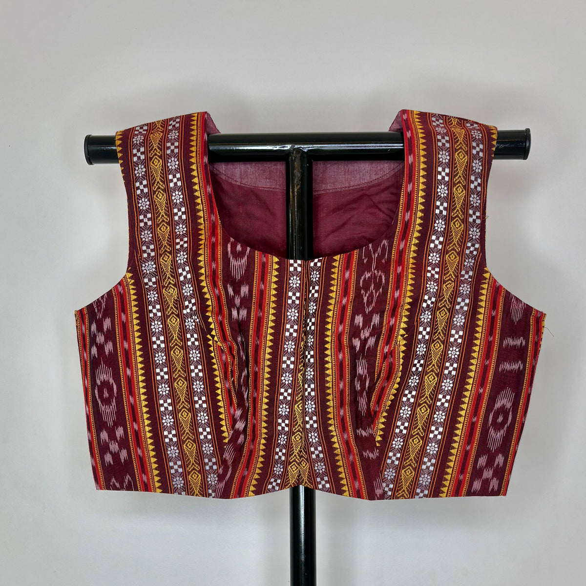 Odisha Ikkat Cotton Sleeveless Blouse