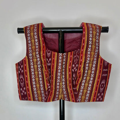 Odisha Ikkat Cotton Sleeveless Blouse