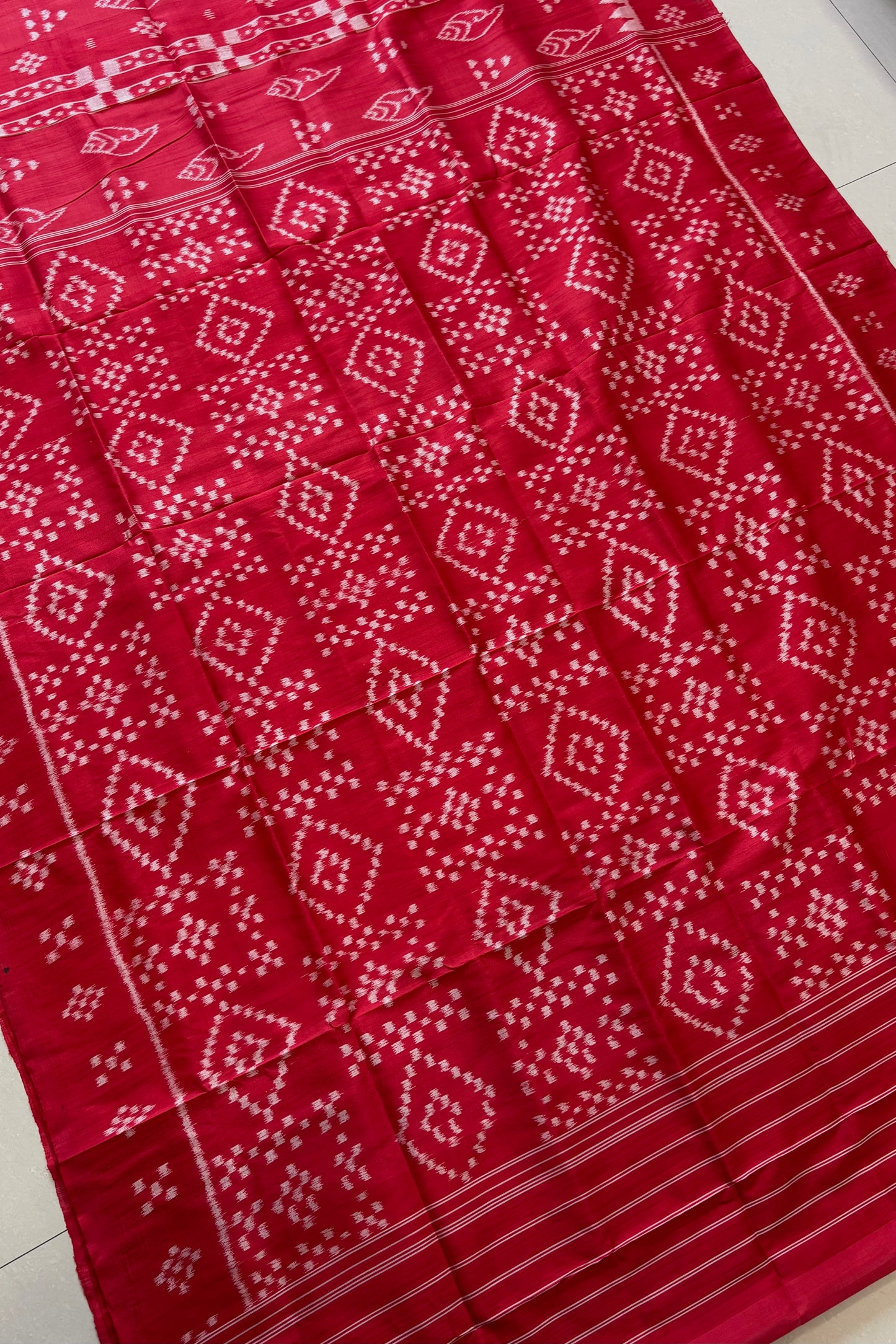 Exclusive Odisha Ikkat Pure Silk Saree- Red