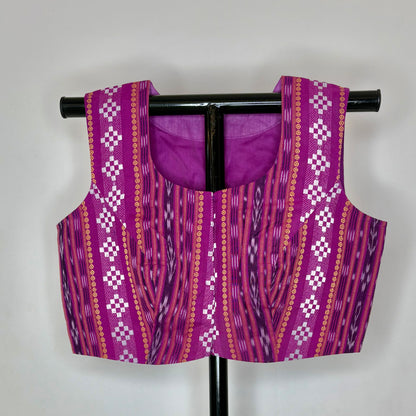 Odisha Ikkat Cotton Sleeveless Blouse