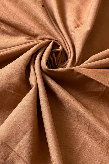 Plain Body Khandua Cotton Saree - Brown