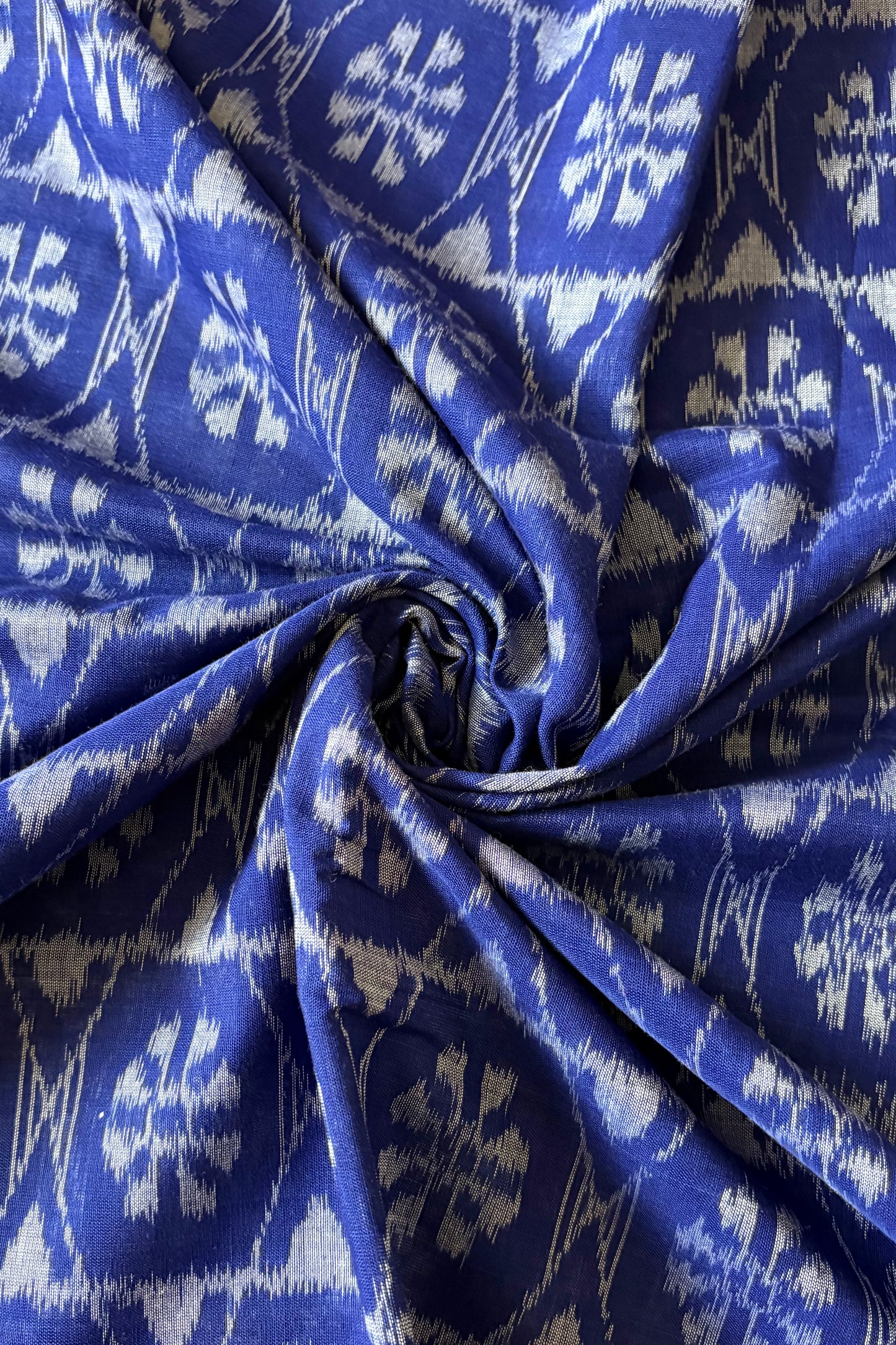 Odisha Ikkat Khandua Cotton Saree-  Navy Blue
