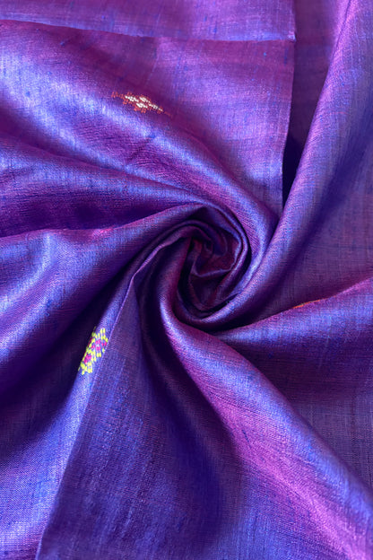 Gopalpur Tussar Silk Saree- Purple