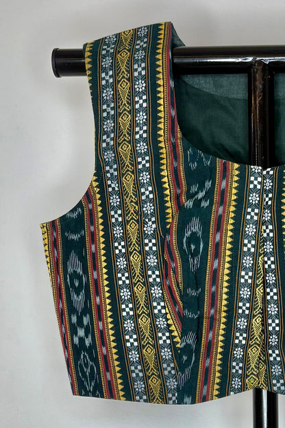 Odisha Ikkat Cotton Sleeveless Blouse