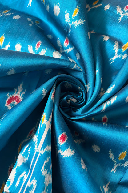 Exclusive Odisha Ikkat Khandua Silk Saree - Sky Blue