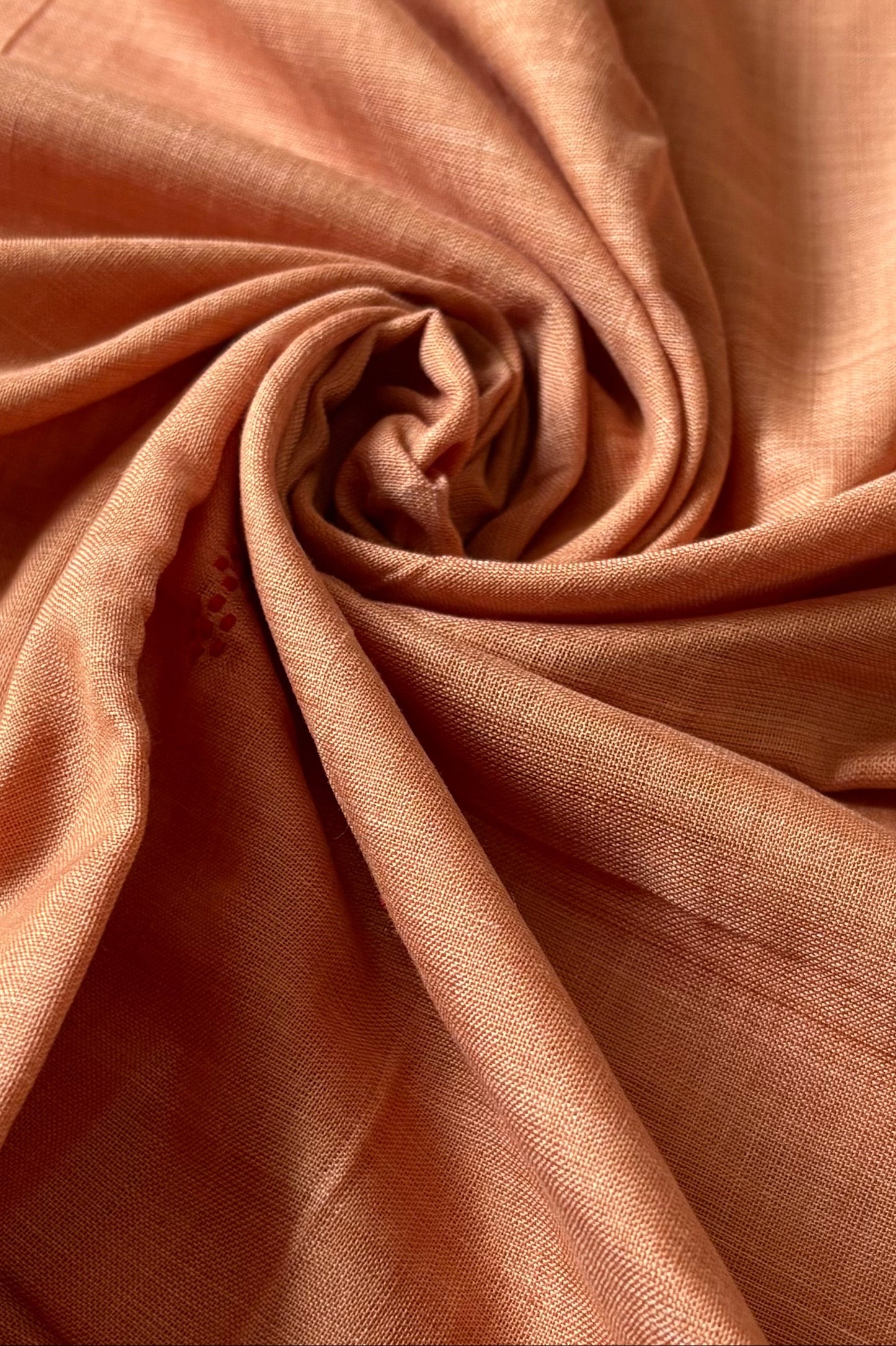 Plain Body Khandua Cotton Saree - Peachy Brown