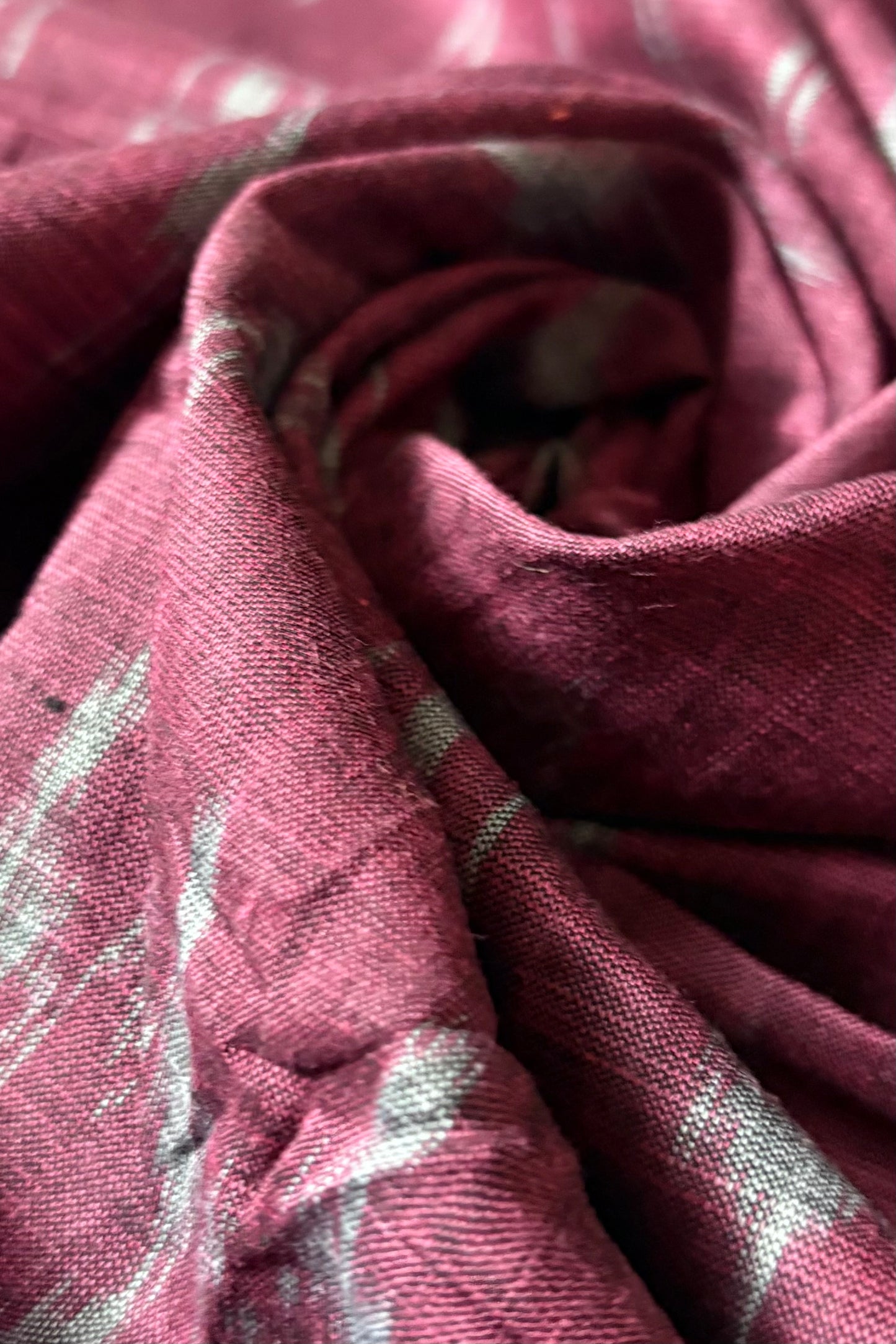 Odisha Ikkat Khandua Cotton Saree - Onion Pink