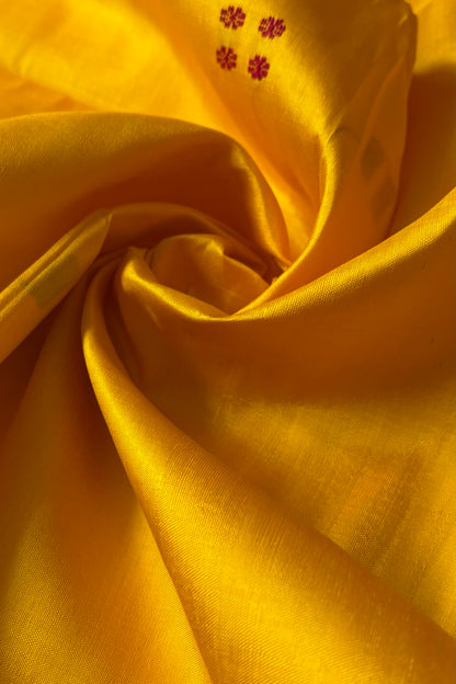 Exclusive Kathifera Odisha Ikkat Khandua Silk Saree - Yellow
