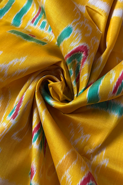 Exclusive Odisha Ikkat Pure Silk Saree- Yellow