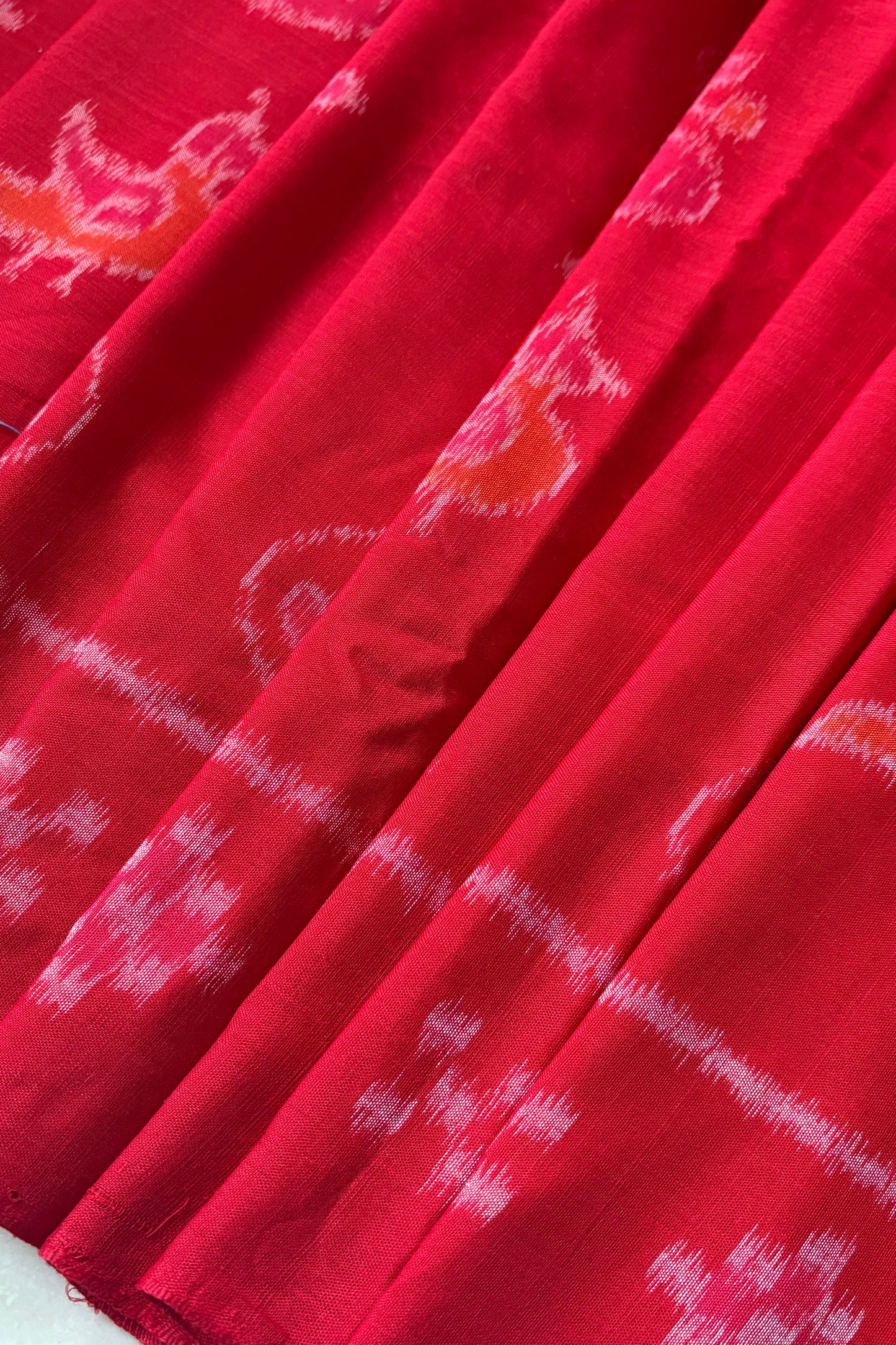 Odisha Ikkat Nabarangi Khandua Cotton Saree-Red