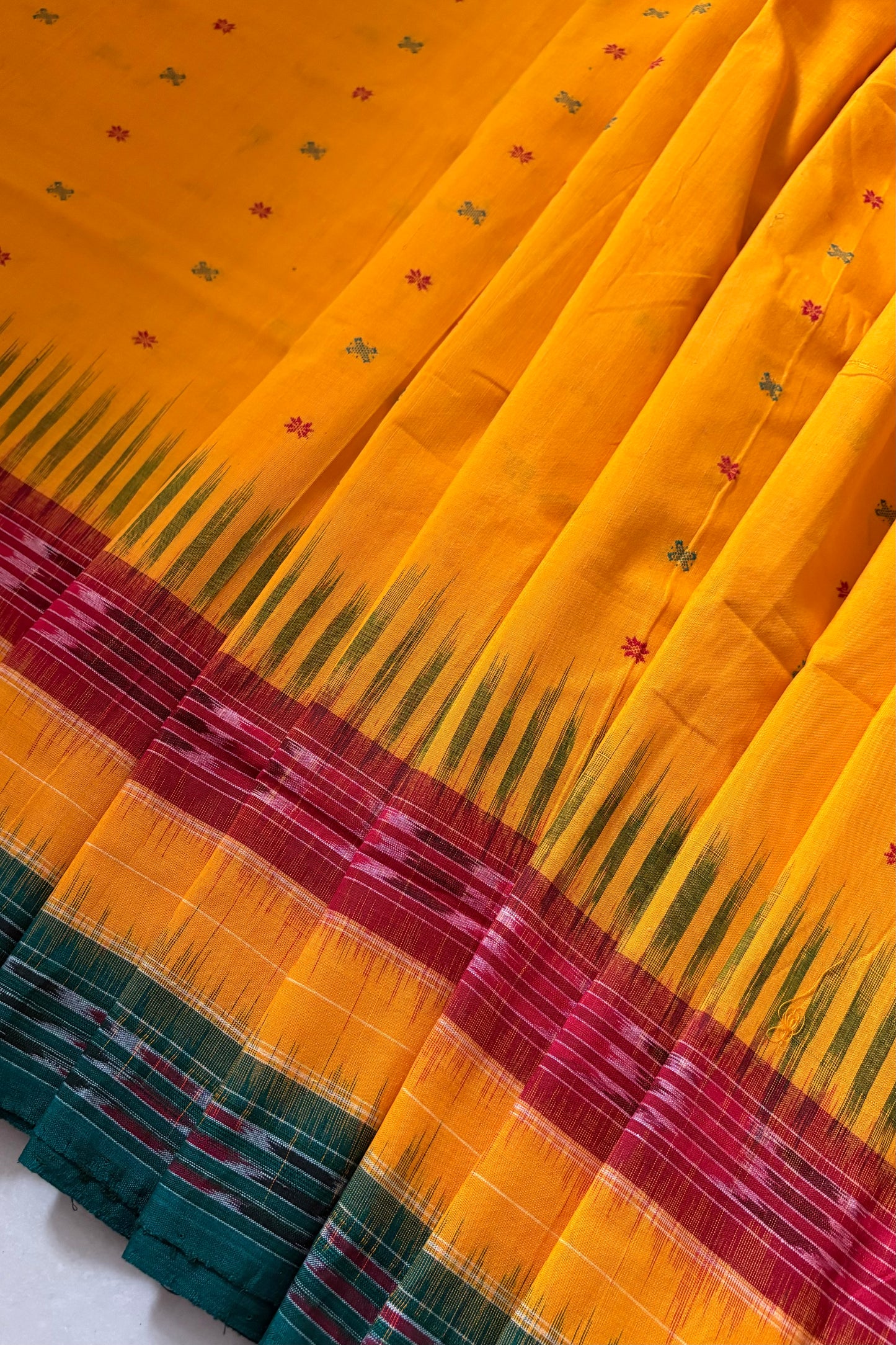 Exclusive Khandua Cotton Saree - Yellow