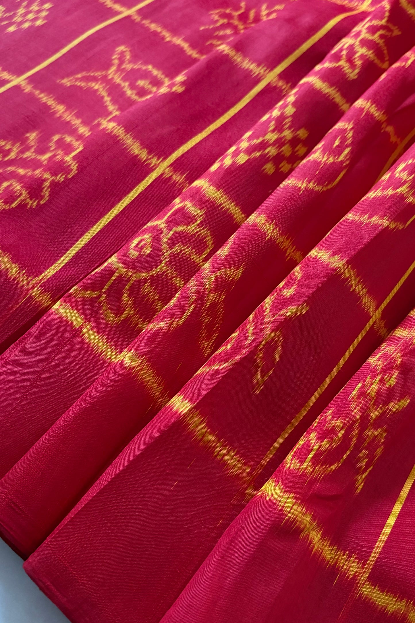 Exclusive Odisha Ikkat Nabakothi Pure Silk Saree- Red