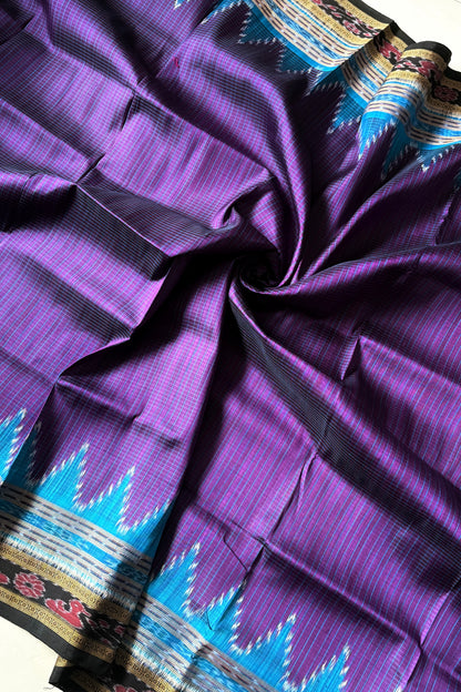 Sachipaar Khandua Silk Saree: Purple